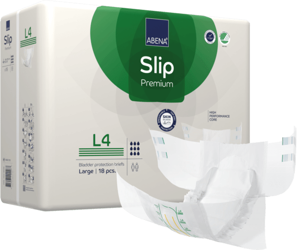 Changes complets SLIP L4 Degré d’absorption : 4000 ml Tour de taille : Compris entre 100 et 150cm Le sachet de 18 protections : 23,70 € J'M Santé Béziers