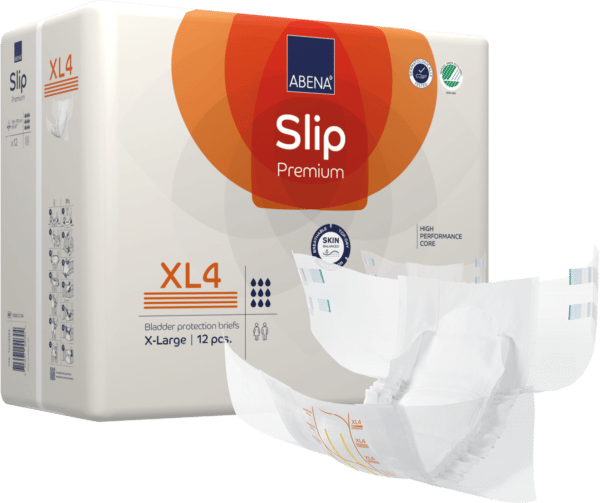 Changes complets SLIP XL4 Degré d’absorption : 4100 ml Tour de taille : Compris entre 110 et 170cm Le sachet de 12 protections : 16 € J'M Santé Béziers