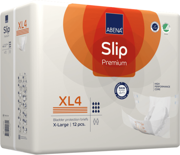 Changes complets SLIP XL4 Degré d’absorption : 4100 ml Tour de taille : Compris entre 110 et 170cm Le sachet de 12 protections : 16 € J'M Santé Béziers