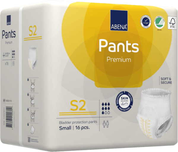 Culottes absorbantes PANTS S2 Degré d’absorption : 1900ml Tour de taille : Compris entre 60 et 90cm Le sachet de 16 protections : 16,90 € J'M Santé Béziers