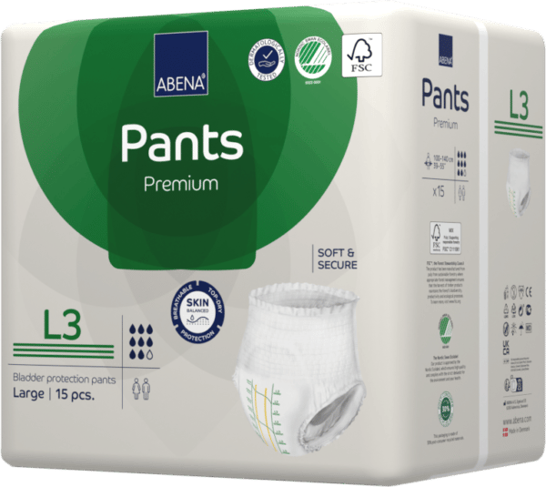 Culottes absorbantes PANTS L3 Degré d’absorption : 2400ml Tour de taille : Compris entre 100 et 140cm Le sachet de 15 protections : 17,50 € J'M Santé Béziers