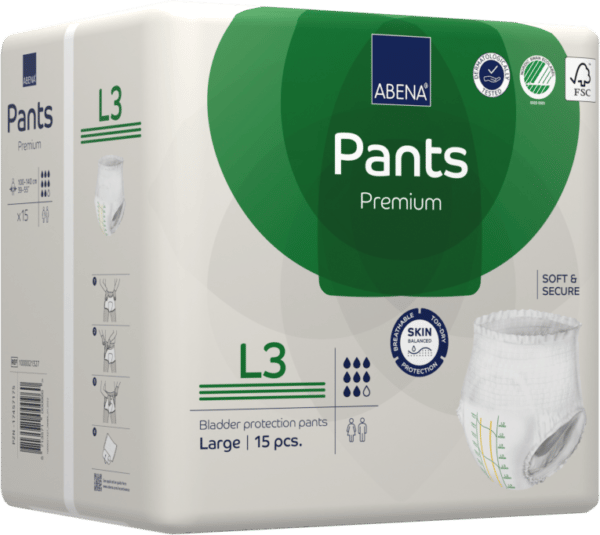 Culottes absorbantes PANTS L3 Degré d’absorption : 2400ml Tour de taille : Compris entre 100 et 140cm Le sachet de 15 protections : 17,50 € J'M Santé Béziers