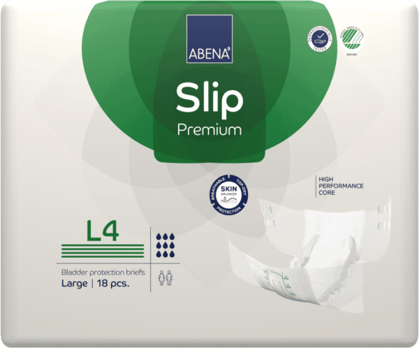 Changes complets SLIP L4 Degré d’absorption : 4000 ml Tour de taille : Compris entre 100 et 150cm Le sachet de 18 protections : 23,70 € J'M Santé Béziers