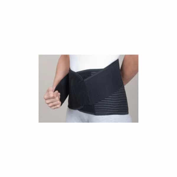 Ceinture Lombaire Mixte ACTIVE – MEDISPORT Caractéristiques : -Présence de 2 sangles élastiques obliques exerçant une compression supplémentaire sur la plaque abdominale pour un meilleur rappel postural -Baleines latérales annulées évitant à la ceinture de remonter en position assise -Plastron dorsal interne en coton éponge -Mise en place aisée (présence de passants) -Hauteur : 21 et 26 cm Indications : -Lombalgie chronique -Cruralgie, sciatique -Syndrome des facettes articulaires -Pathologie dégénérative (ostéoporose) -Pathologie des disques intervertébraux