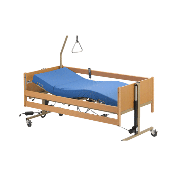 Lit Médicalisé À La Location Lit disponible en 90cm sur prescription médicale 3 moteurs permettant une hauteur variable du lit, un ajustement du buste et des jambes de façon séparé Lit Thuasne modèle Mantovani Lit Medley Ergo Invacare (Alzheimer) proche du sol pour un accès plus facile et éviter les chutes