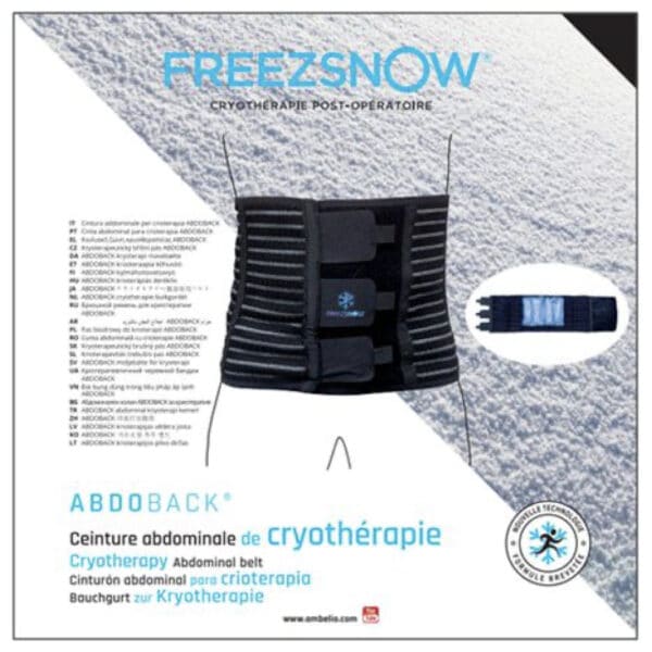 Ceinture Lombaire cryothérapie ABDOBACK – FREEZSNOW 2 tailles J'M Santé Béziers