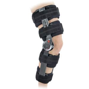 Attelle articulée X-ACT ROM LITE – DONJOY Indications : -Protection de la reconstruction chirurgicale et/ou des structures fragilisées par l’acte opératoire en autorisant la mobilité articulaire dans une plage d’amplitude déterminée -Chirurgie ligamentaire (LCA et LCP) -Réparation méniscale -Désinsertion haute des ischions jambiers Prix : 102,29€ (base de remboursement : 102,29€) J'M Santé Béziers