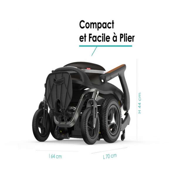 Fauteuil BR7L plié. ERGO CONCEPT