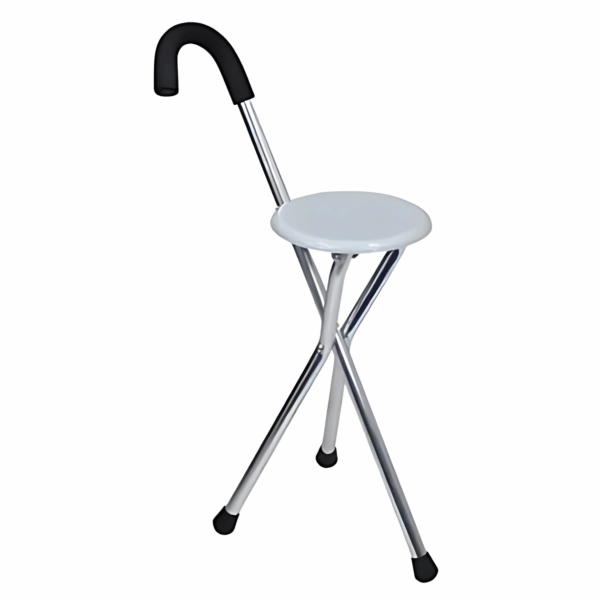 canne tripode pliable avec siège