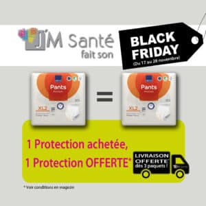 affiche carré Black Friday offre incontinence