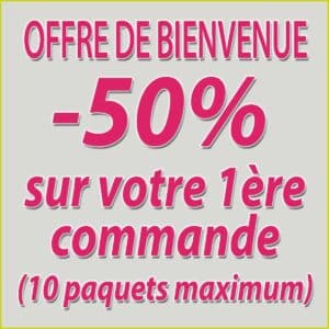 Offre bienvenue incontinence -50% sur la première commande